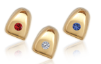 Gold Denture Teeth with Birthstones