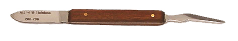 200-206 - 6" Plaster knife with pick, #18 Rose Wood $3.50