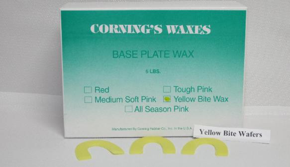 YELLOW BITE WAFERS U-Shaped wax gives quick, precise check bites and occlusal transfers.